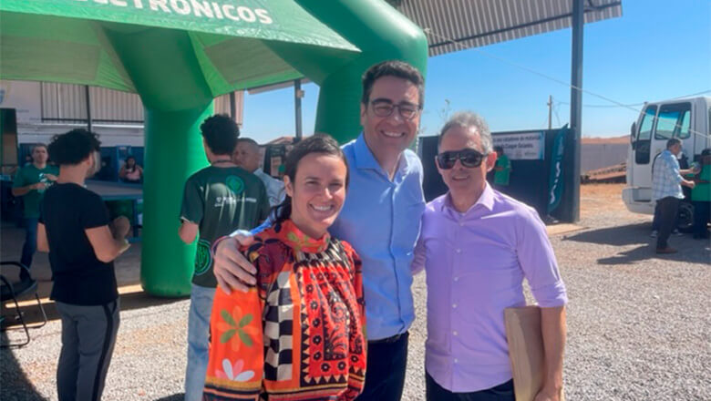 Inauguração da cooperativa de recicláveis de Goianira.
